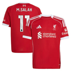 Adidas Mohamed Salah Liverpool Youth 2025/26 Home Replica Jerseys - Red