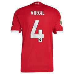 Adidas Virgil van Dijk Liverpool 2025/26 Home Jerseys - Red