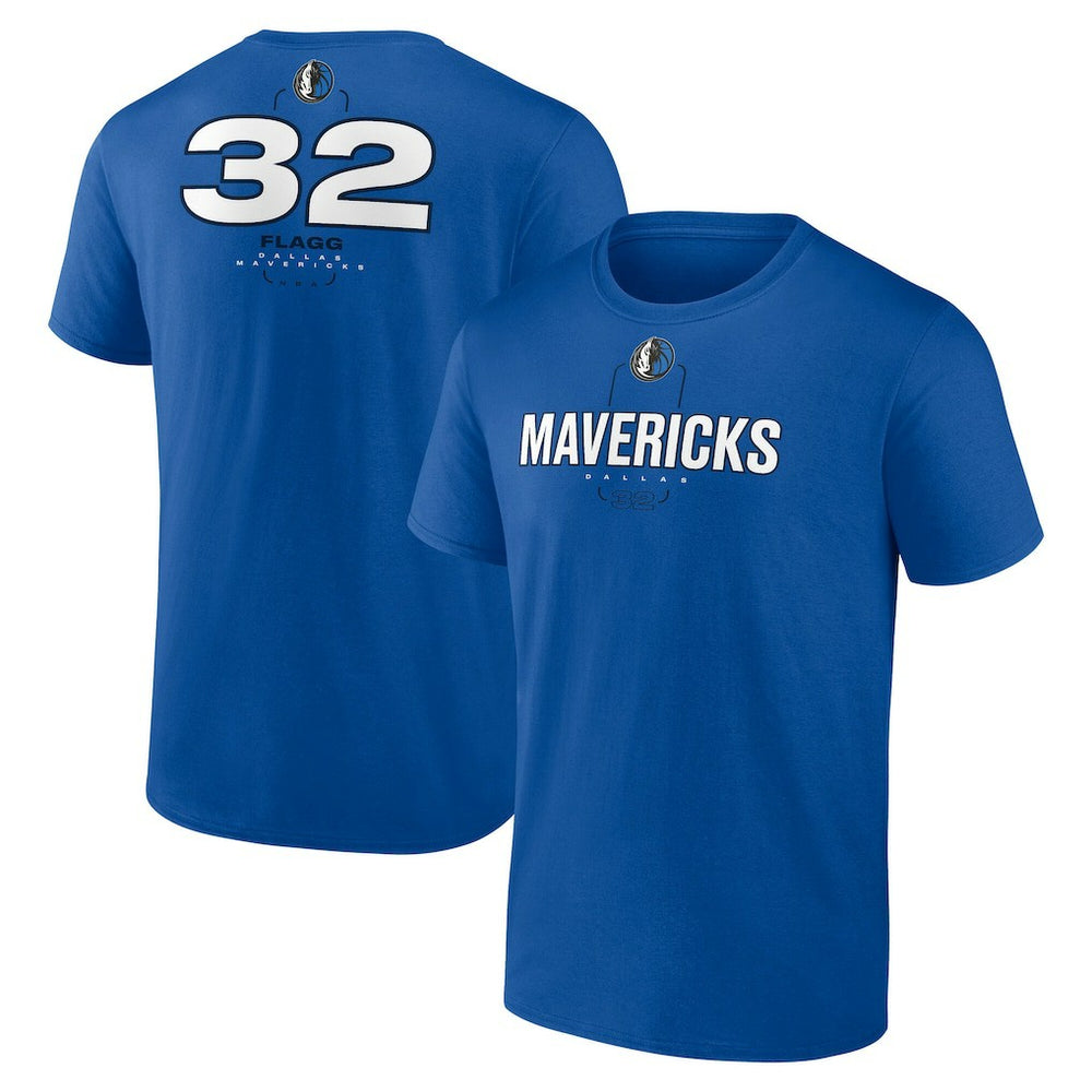 NBA - Cooper Flagg Dallas Mavericks Name & Number T-Shirt - Blue