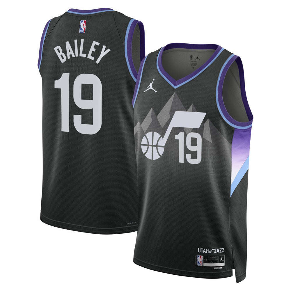 NBA - Ace Bailey Utah Jazz Jordan Brand Unisex Swingman Player Jersey - Statement Edition - Black
