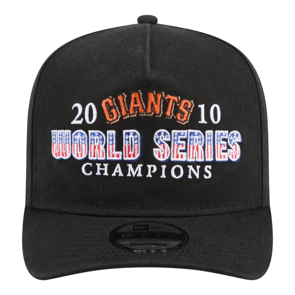 San Francisco Giants New Era 2010 World Series Champions Historic 9FIFTY A-Frame Snapback Hat Lifestyle