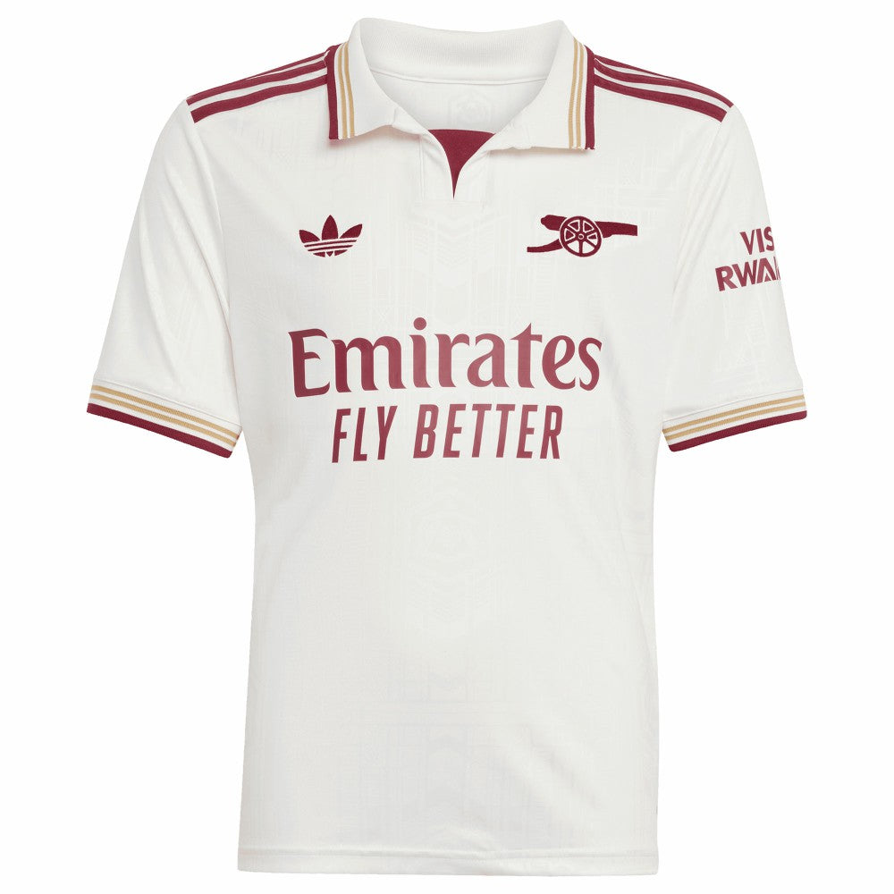 Adidas Bukayo Saka Arsenal Youth 2025/26 Third Replica Player Jerseys - White