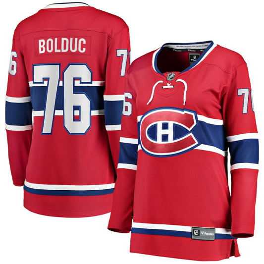 Zack Bolduc Montreal Canadiens Fanatics Women's Home Breakaway Jersey - Red | NHL Jerseys