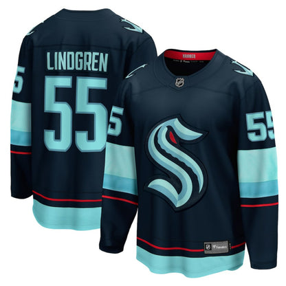 Ryan Lindgren Seattle Kraken Fanatics Home Breakaway Jersey - Deep Sea Blue | NHL Jerseys
