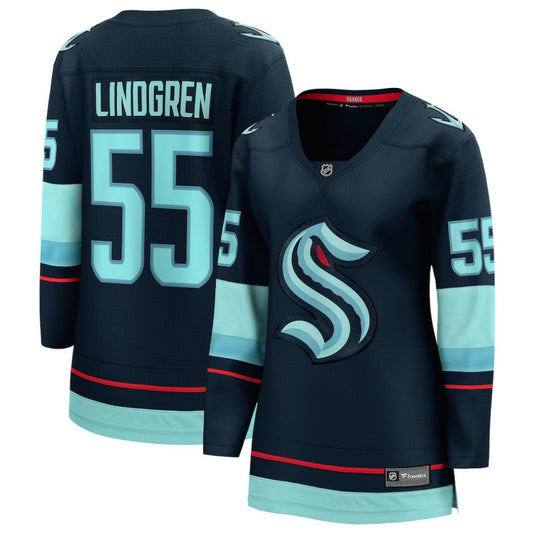 Ryan Lindgren Seattle Kraken Fanatics Women's Home Breakaway Jersey - Deep Sea Blue | NHL Jerseys