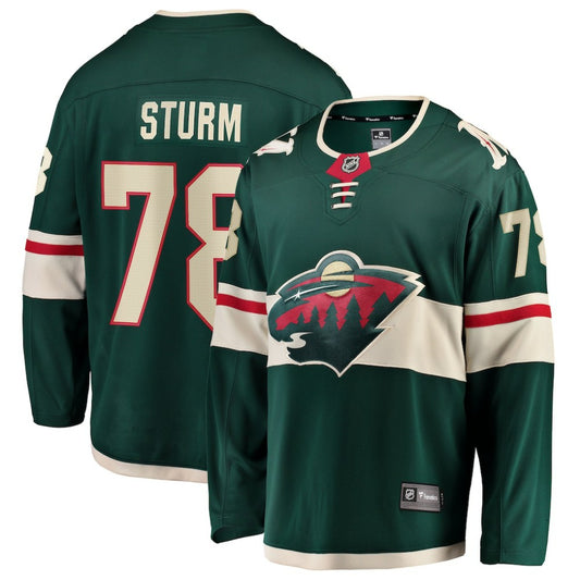 Nico Sturm Minnesota Wild Fanatics Home Breakaway Jersey - Green | NHL Jerseys