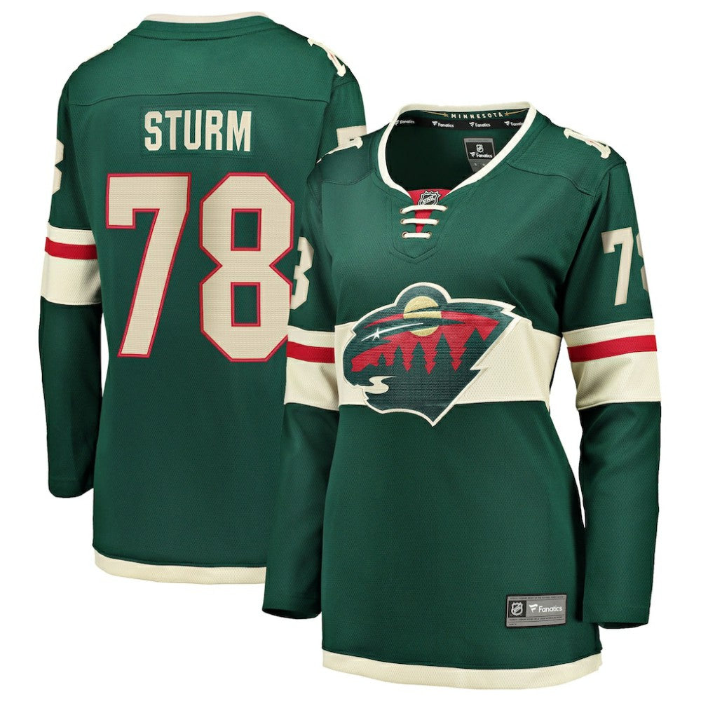 Nico Sturm Minnesota Wild - Fanatics Women's Home Breakaway Jersey Green