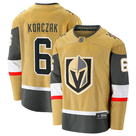 Kaedan Korczak Vegas Golden Knights Fanatics Home Breakaway Jersey - Gold | NHL Jerseys