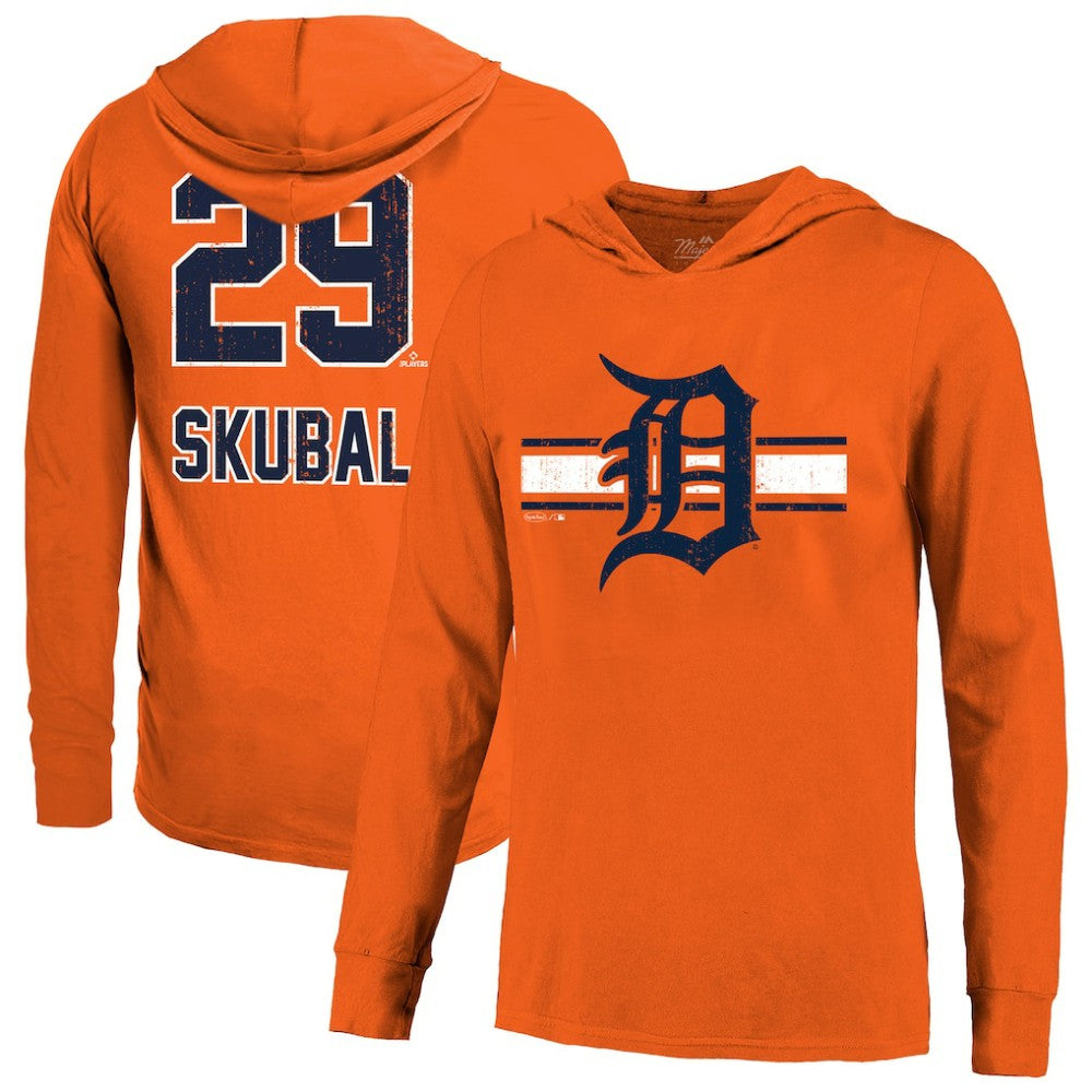 Tarik Skubal Detroit Tigers Majestic Threads Lightweight Name & Number Hoodie Online