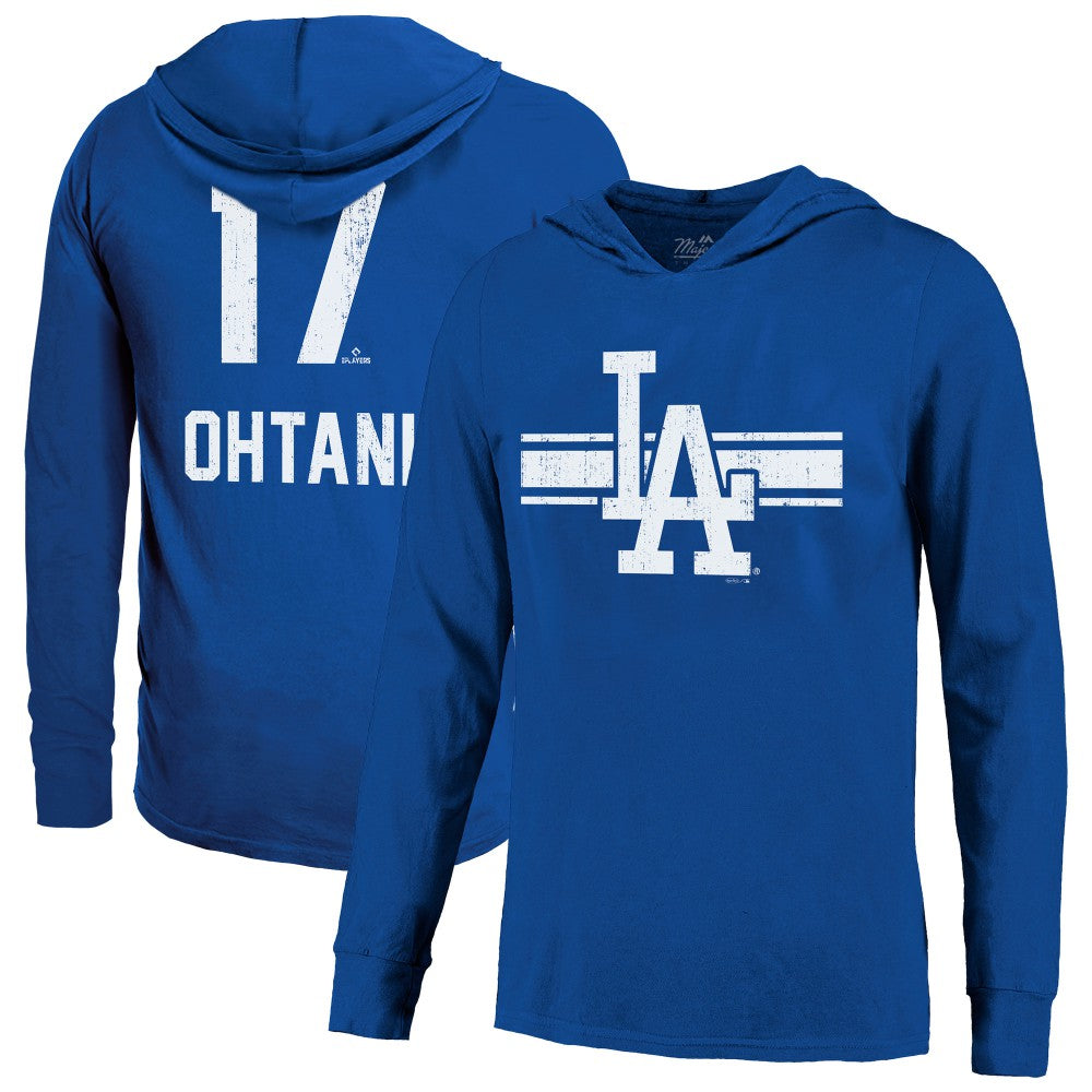 Shohei Ohtani Los Angeles Dodgers Majestic Threads Lightweight Name & Number Hoodie Online