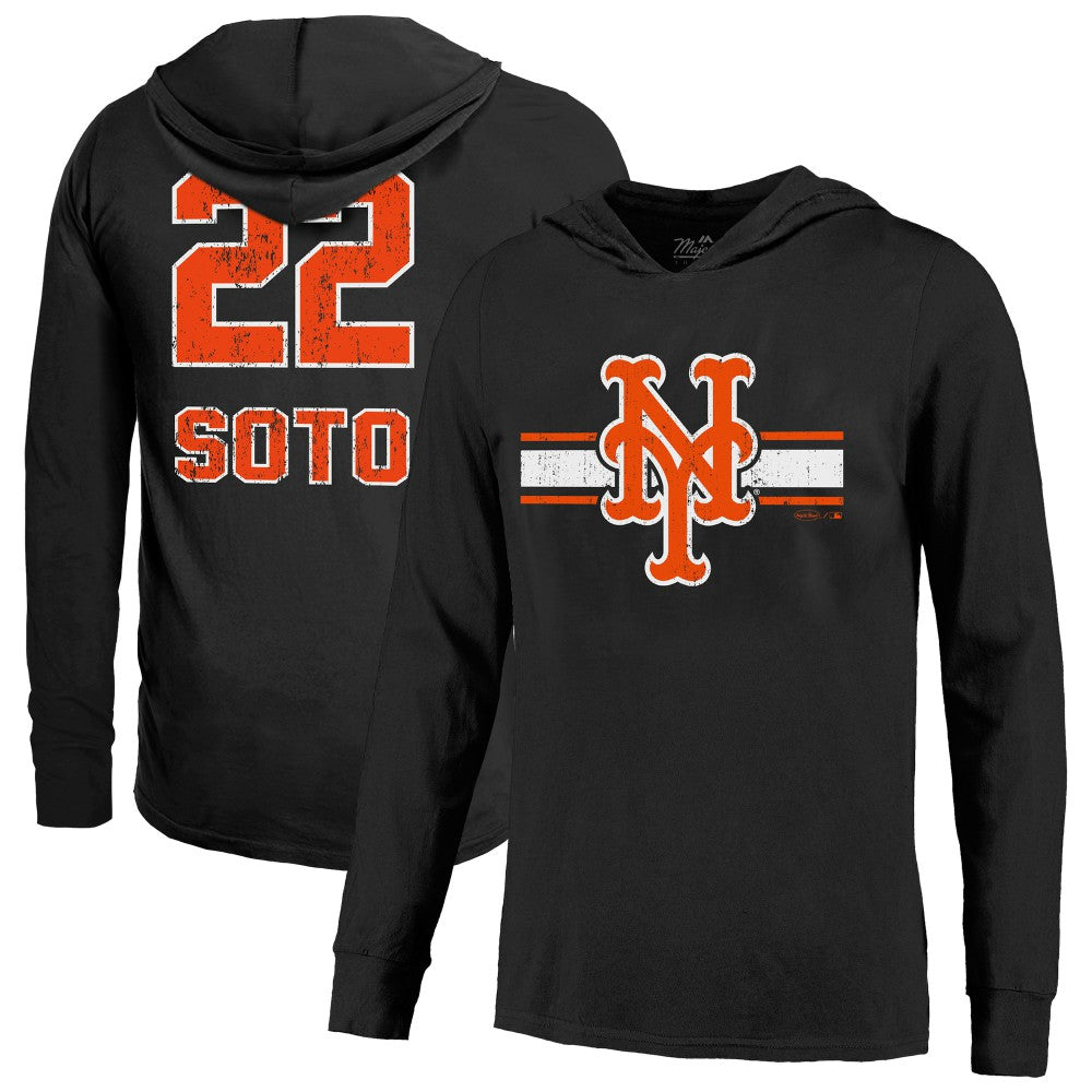 Juan Soto New York Mets Majestic Threads Lightweight Name & Number Hoodie Clearance