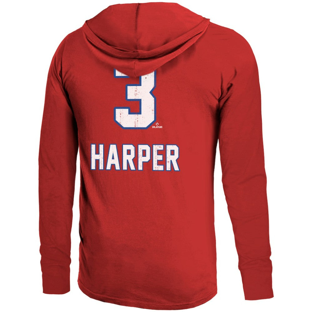 Bryce Harper Philadelphia Phillies Majestic Threads Lightweight Name & Number Hoodie Online