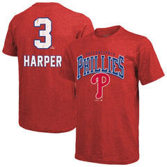 Bryce Harper Philadelphia Phillies Majestic Threads Triblend Name & Number T-Shirt Online