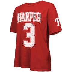 Bryce Harper Philadelphia Phillies Majestic Threads Women's Oversized Name & Number T-Shirt On Sale