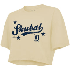 Tarik Skubal Detroit Tigers Majestic Threads Women's Boxy Crop Top for sale