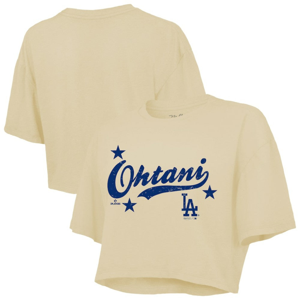 Shohei Ohtani Los Angeles Dodgers Majestic Threads Women's Boxy Crop Top Sale