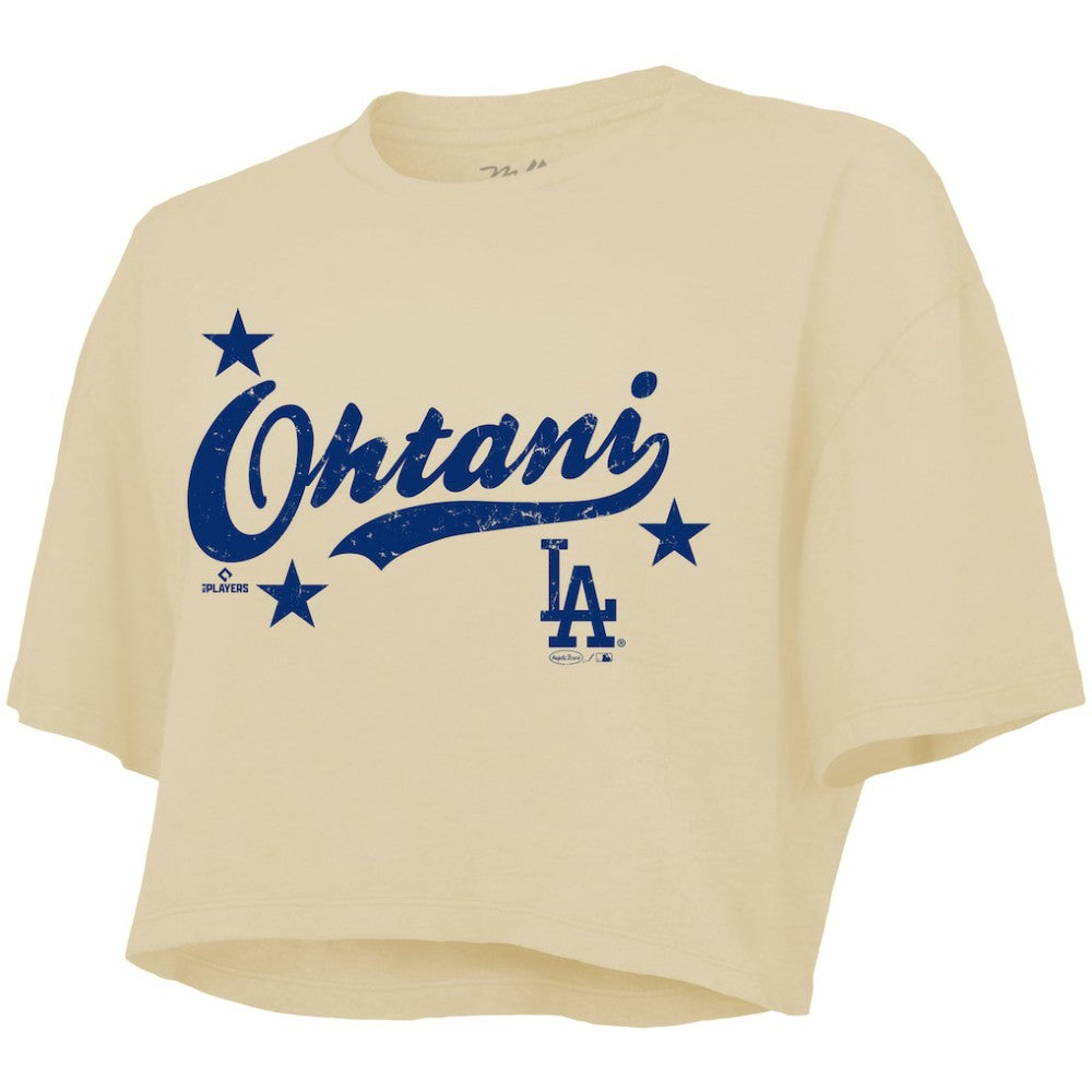 Shohei Ohtani Los Angeles Dodgers Majestic Threads Women's Boxy Crop Top Sale