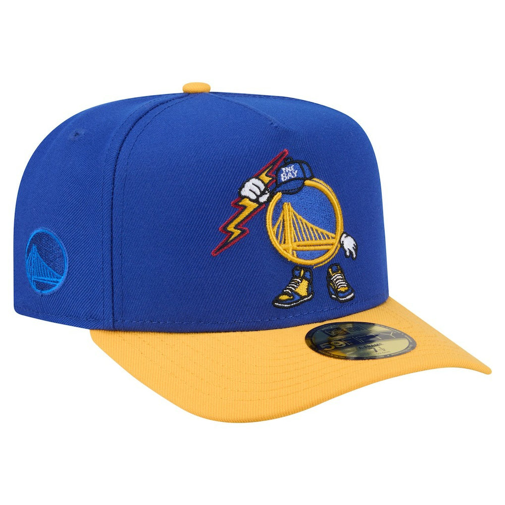 New Era - Golden State Warriors Injection Cartoon Logo A-Frame 59FIFTY Fitted Hat - Royal