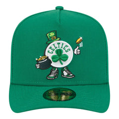 New Era - Boston Celtics Injection Cartoon Logo A-Frame 59FIFTY Fitted Hat - Kelly Green