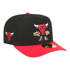 New Era - Chicago Bulls Injection Cartoon Logo A-Frame 59FIFTY Fitted Hat - Black