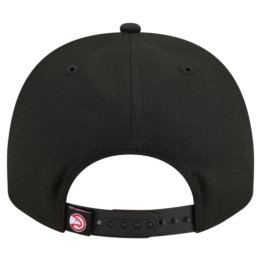 New Era - Atlanta Hawks Injection Cartoon Logo A-Frame 9FIFTY Adjustable Hat - Black