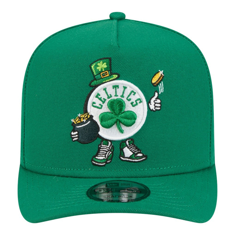 New Era - Boston Celtics Injection Cartoon Logo A-Frame 9FIFTY Adjustable Hat - Kelly Green