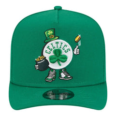 New Era - Boston Celtics Injection Cartoon Logo A-Frame 9FIFTY Adjustable Hat - Kelly Green