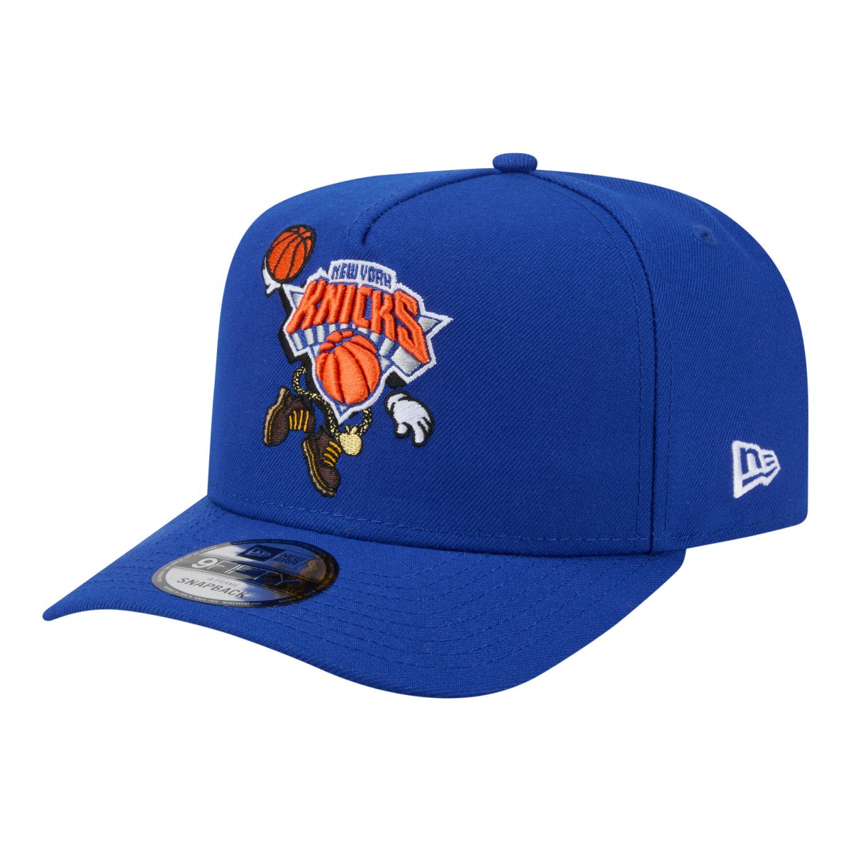 New Era - New York Knicks Injection Cartoon Logo A-Frame 9FIFTY Adjustable Hat - Blue