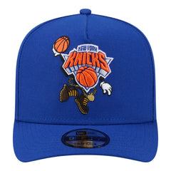 New Era - New York Knicks Injection Cartoon Logo A-Frame 9FIFTY Adjustable Hat - Blue