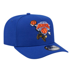 New Era - New York Knicks Injection Cartoon Logo A-Frame 9FIFTY Adjustable Hat - Blue