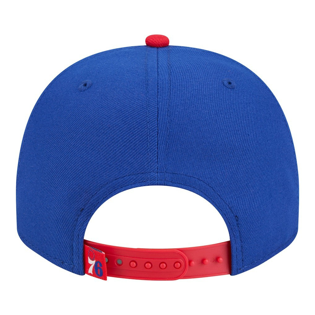 New Era - Philadelphia 76ers Injection Cartoon Logo A-Frame 9FIFTY Adjustable Hat - Royal