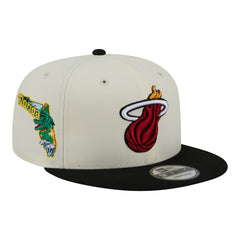 New Era - Miami Heat Injection Localized 9FIFTY Snapback Hat - White
