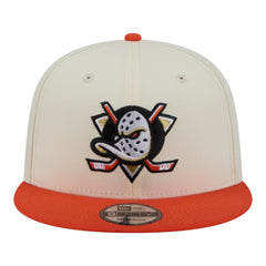 Anaheim Ducks - New Era Injection Localized Two-Tone 9FIFTY Snapback Hat White/Orange