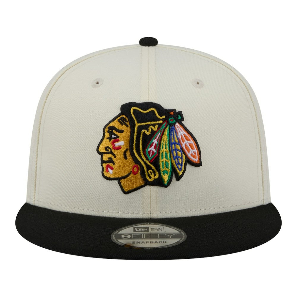 Chicago Blackhawks New Era Injection Localized Two-Tone 9FIFTY Snapback Hat White/Black