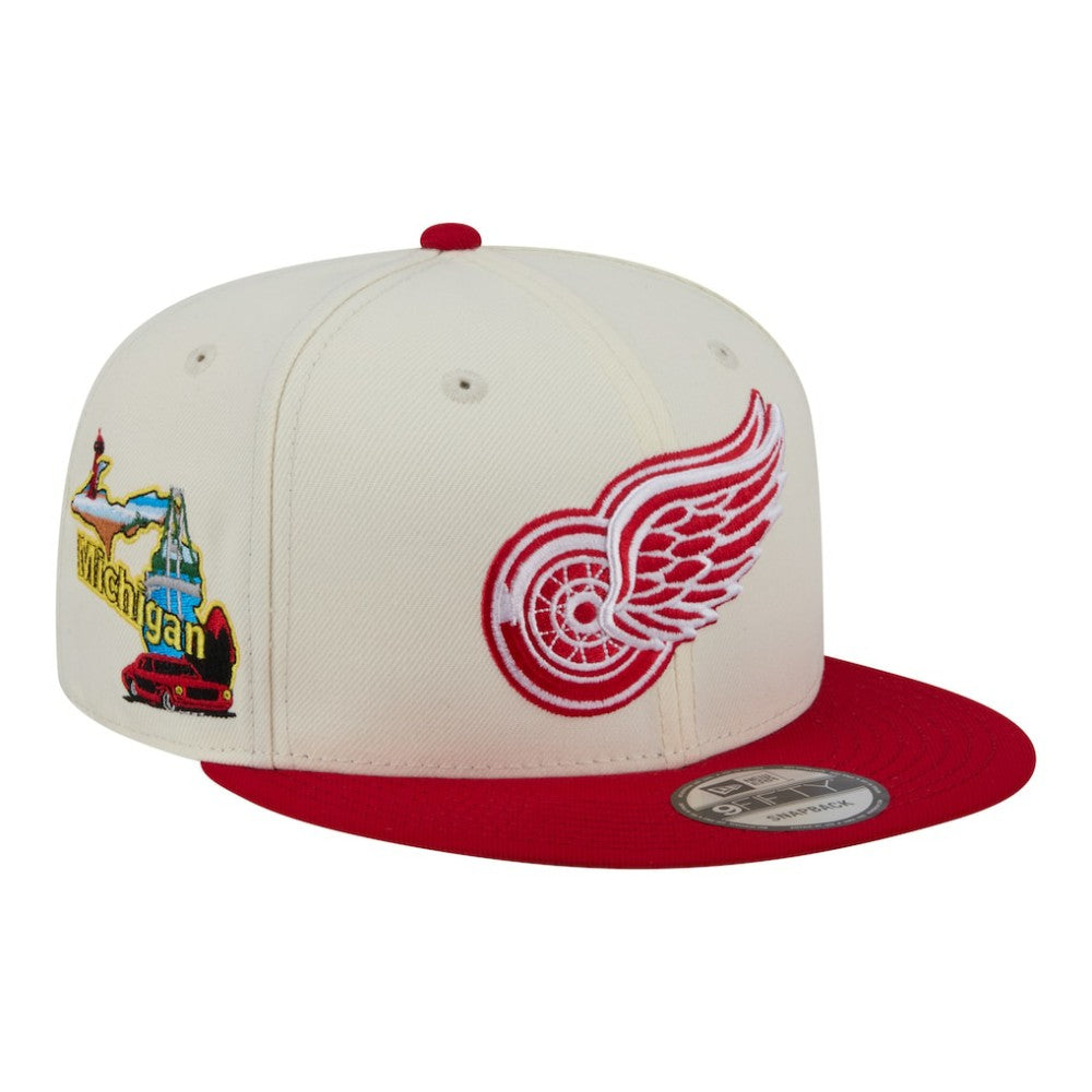Detroit Red Wings - New Era Injection Localized Two-Tone 9FIFTY Snapback Hat White/Red