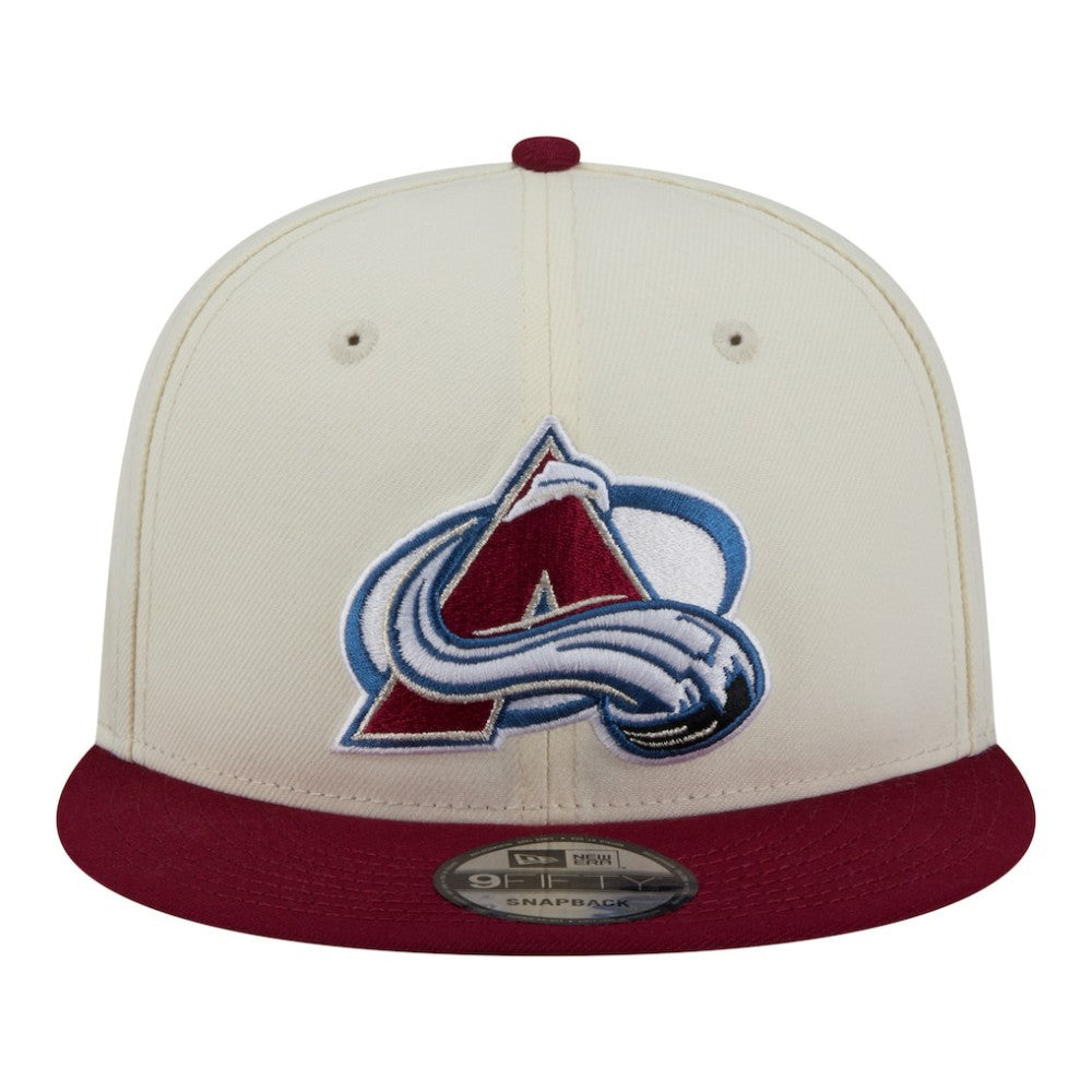 Colorado Avalanche - New Era Injection Localized Two-Tone 9FIFTY Snapback Hat White/Burgundy