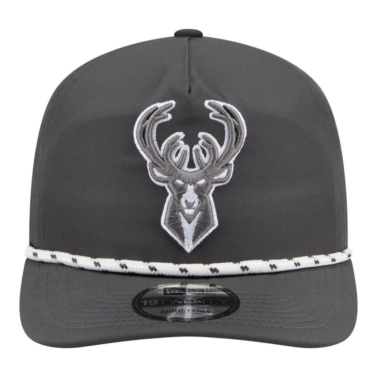 New Era - Milwaukee Bucks Tonal Rope 19TWENTY Adjustable Hat - Graphite