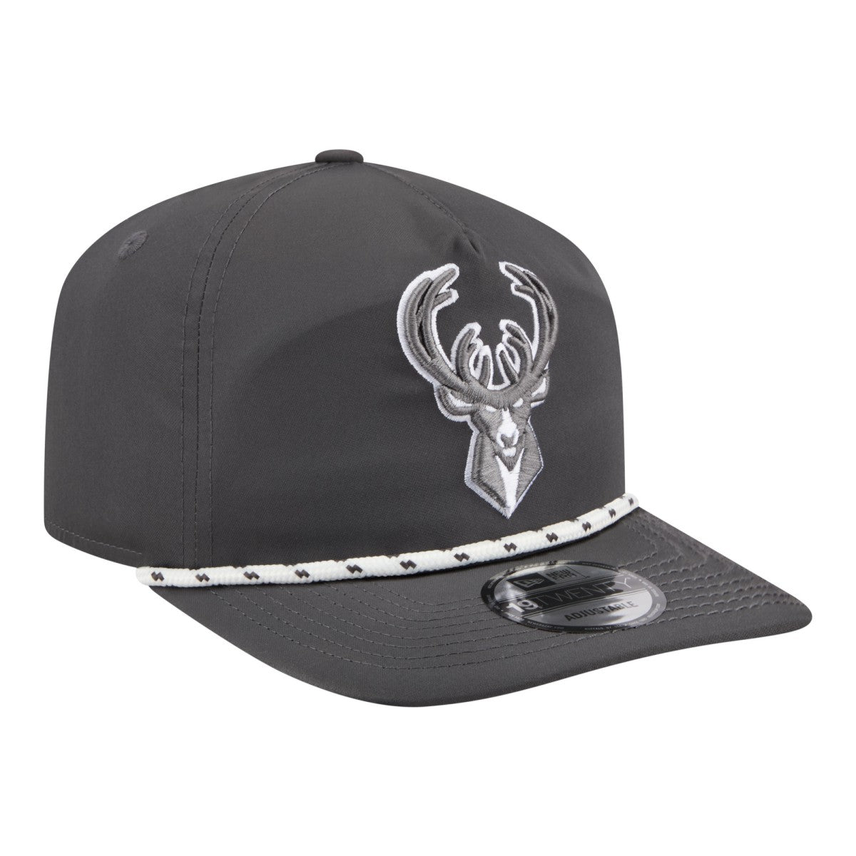 New Era - Milwaukee Bucks Tonal Rope 19TWENTY Adjustable Hat - Graphite