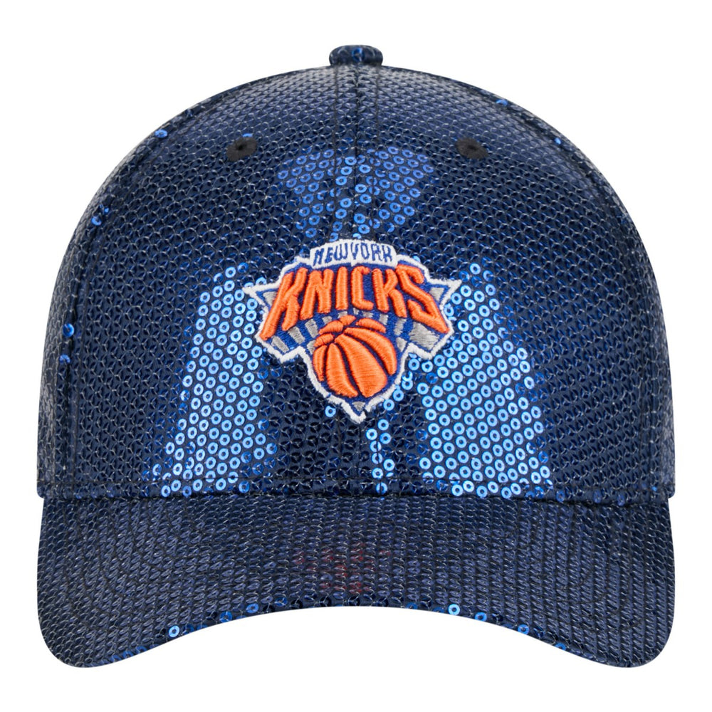 New Era - New York Knicks Women's Sequin M-Crown 9FORTY Adjustable Hat - Blue