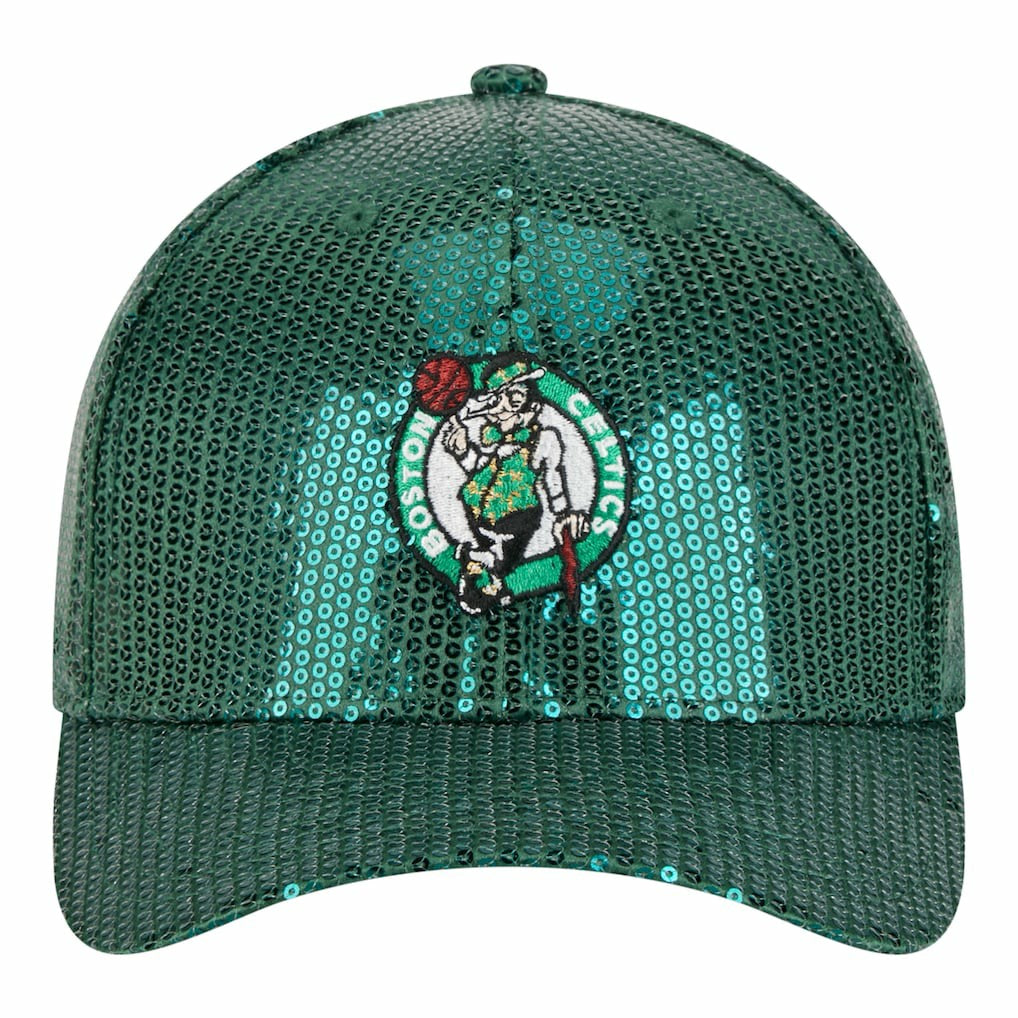 New Era - Boston Celtics Women's Sequin M-Crown 9FORTY Adjustable Hat - Kelly Green