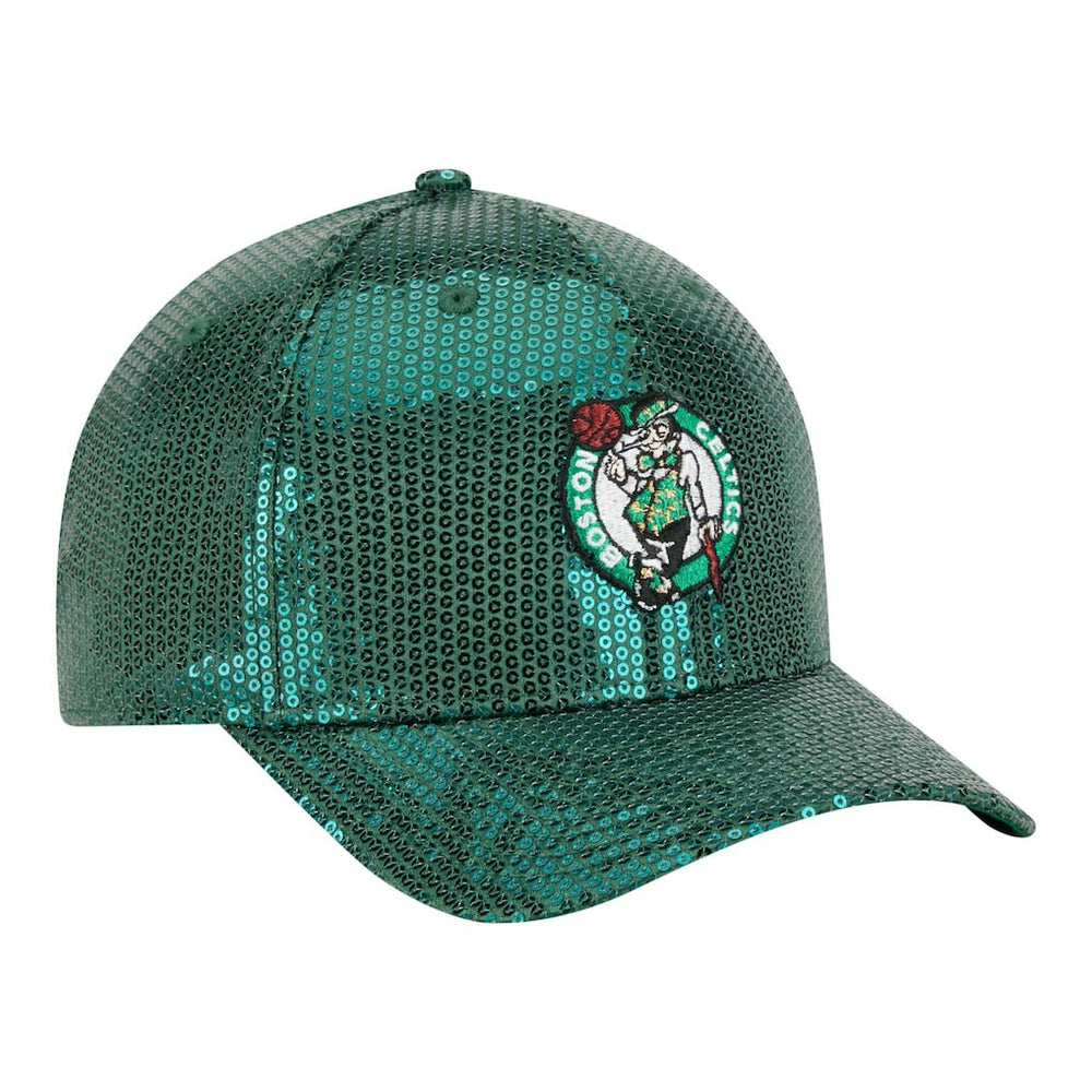 New Era - Boston Celtics Women's Sequin M-Crown 9FORTY Adjustable Hat - Kelly Green