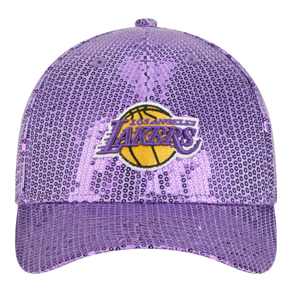 New Era - Los Angeles Lakers Women's Sequin M-Crown 9FORTY Adjustable Hat - Purple