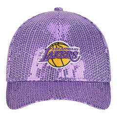 New Era - Los Angeles Lakers Women's Sequin M-Crown 9FORTY Adjustable Hat - Purple