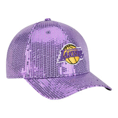 New Era - Los Angeles Lakers Women's Sequin M-Crown 9FORTY Adjustable Hat - Purple