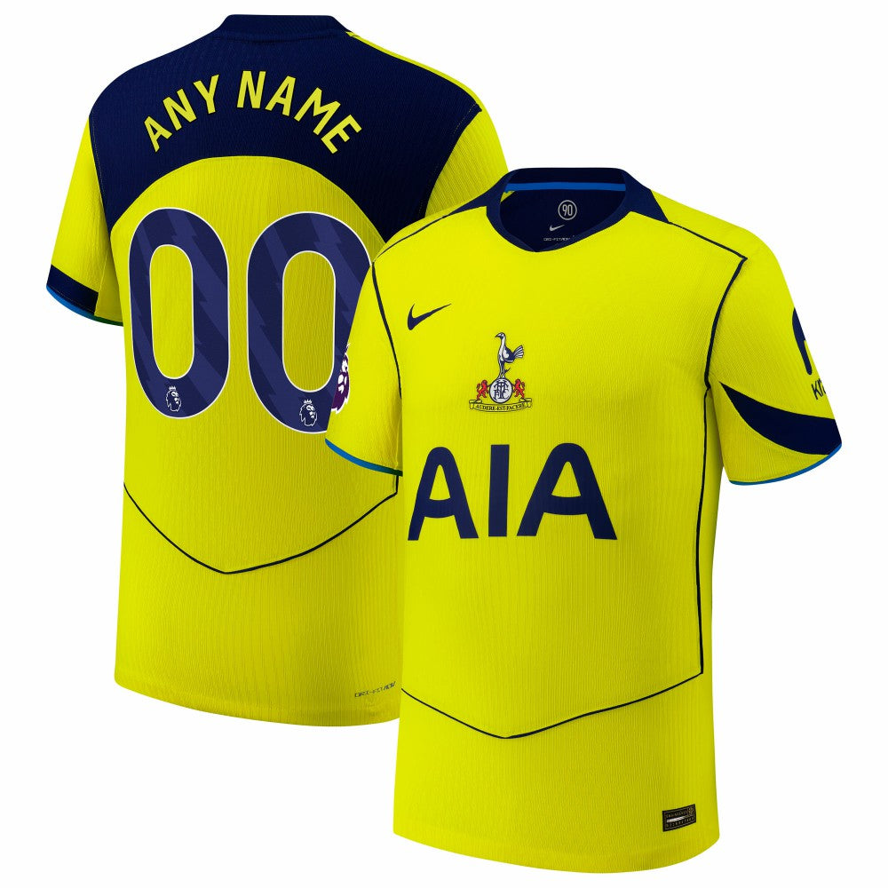 Nike Tottenham Hotspur 2025/26 Third Custom Jerseys - Yellow