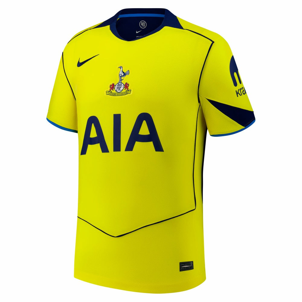 Nike Tottenham Hotspur 2025/26 Third Replica Custom Jerseys - Yellow