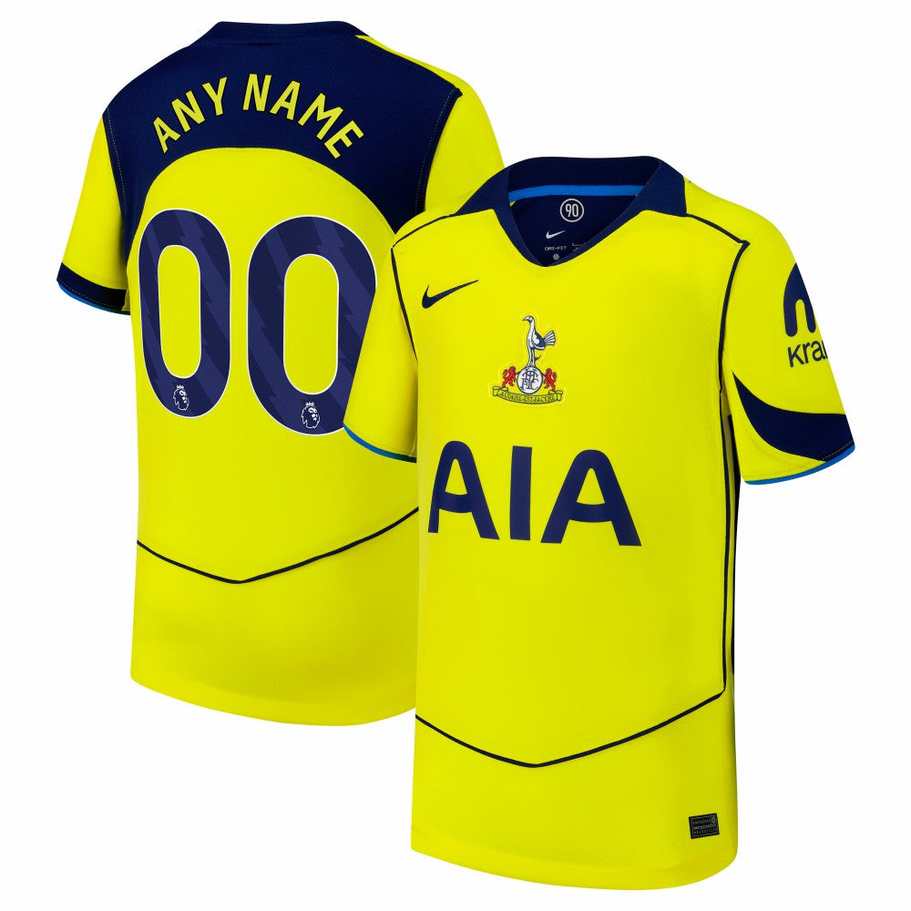 Nike Tottenham Hotspur Youth 2025/26 Third Replica Custom Jerseys - Yellow