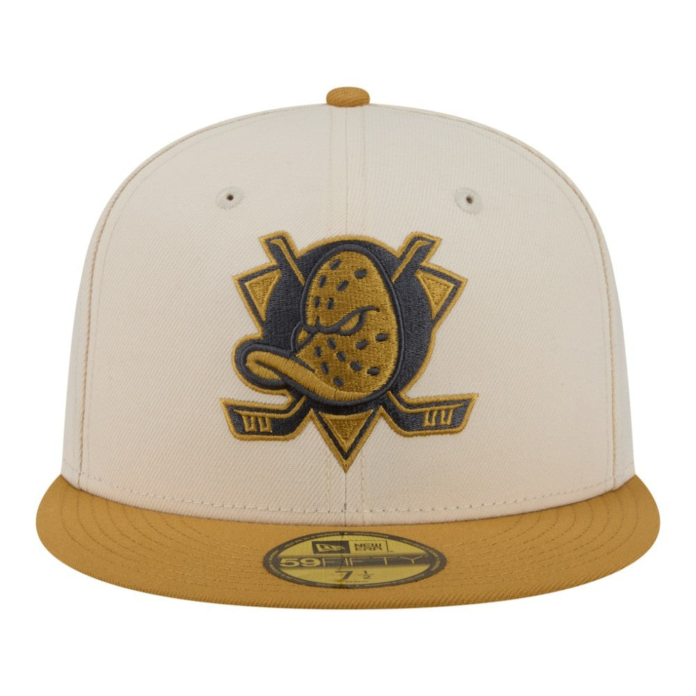 Anaheim Ducks - New Era Colorpack Two-Tone 59FIFTY Fitted Hat Cream/Tan