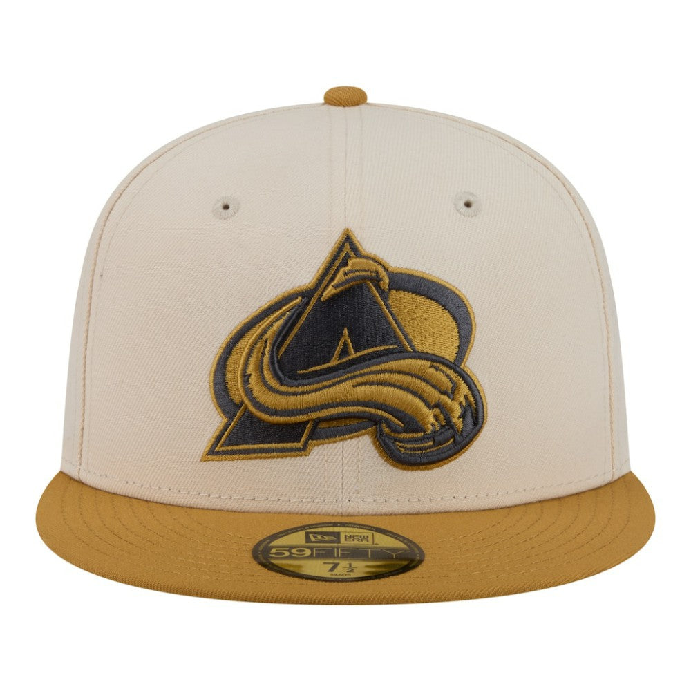 Colorado Avalanche - New Era Colorpack Two-Tone 59FIFTY Fitted Hat Cream/Tan