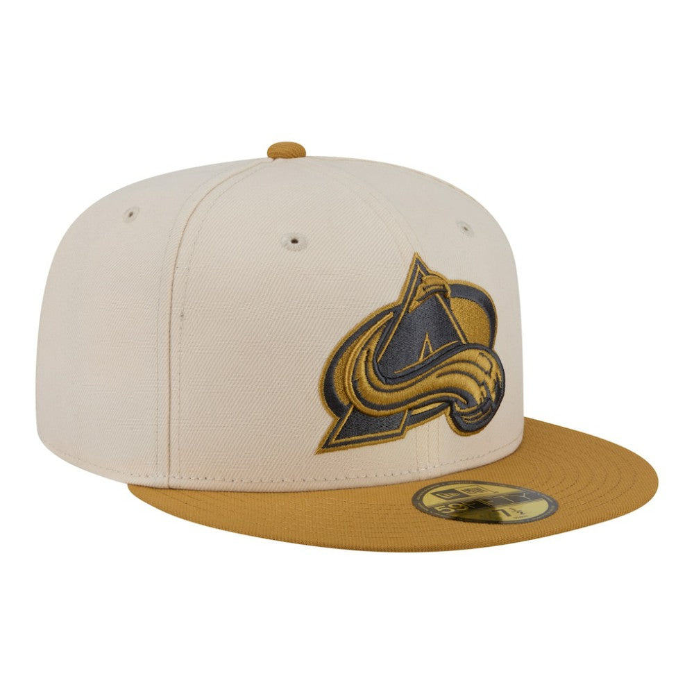 Colorado Avalanche - New Era Colorpack Two-Tone 59FIFTY Fitted Hat Cream/Tan